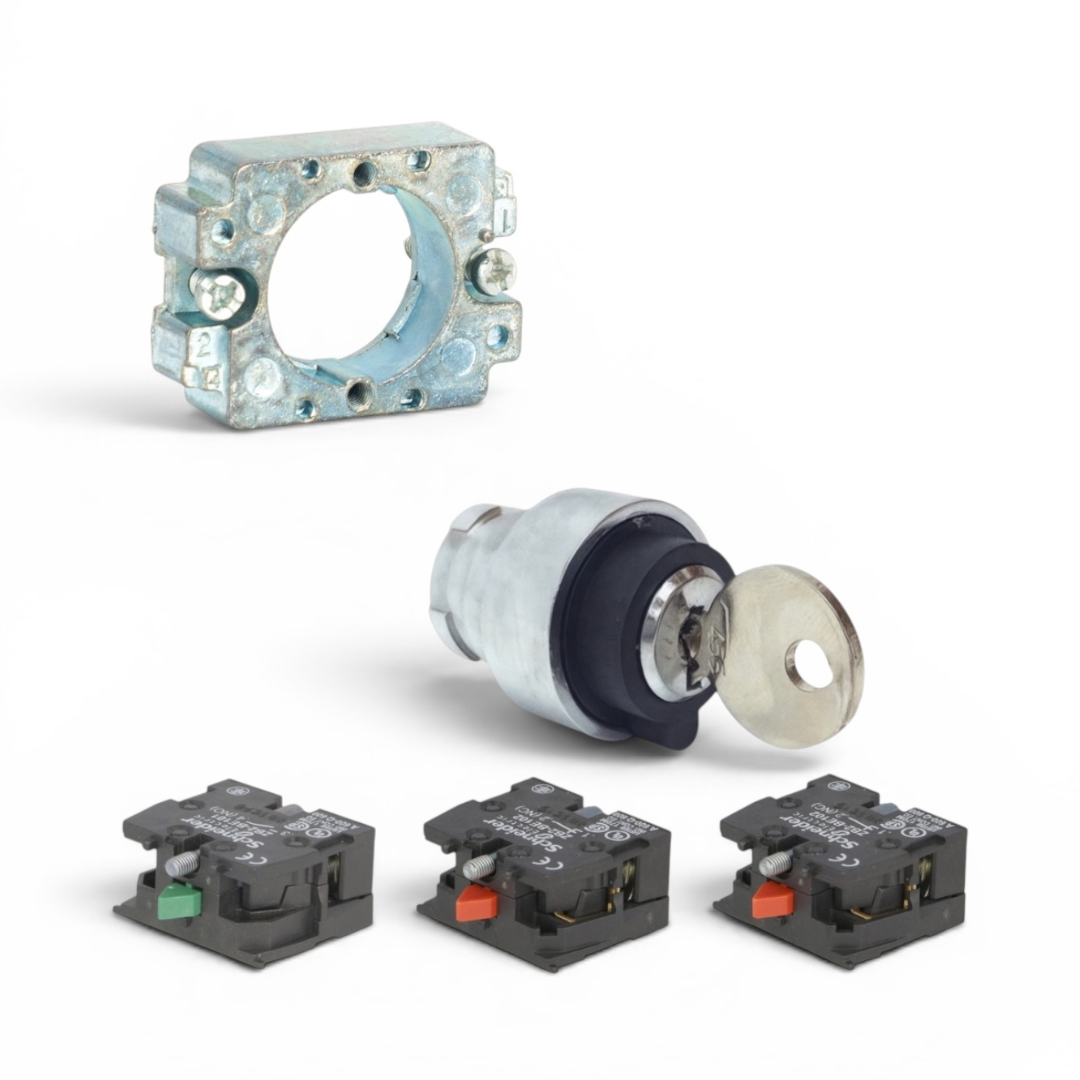 SELECTOR DE LLAVE SALIDA LLAVE IZDA + SOPORTE + 1NO + 2NC