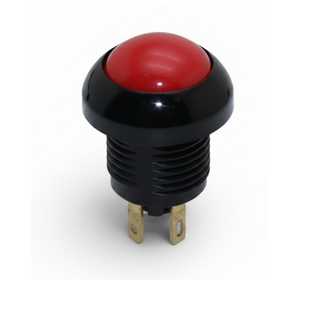 PULSADOR BOTÓN REDONDO ROJO 12MM