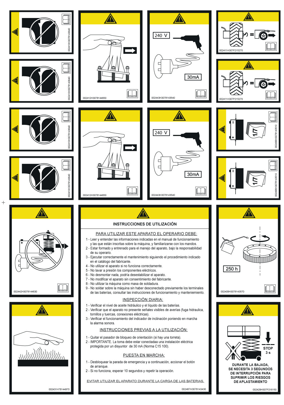 JUEGO ADH. ADVERTENCIA POLIVALENTE  TIJERAS